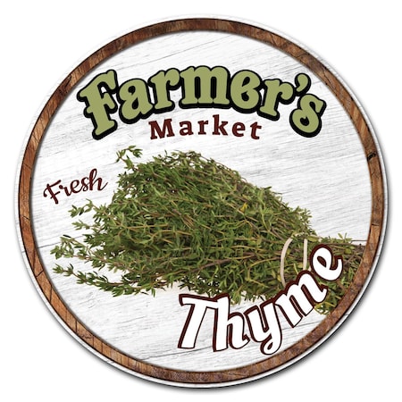 Signmission Farmers Market Thyme Circle Corrugated Plastic Sign, C-36-CIR-Thyme C-36-CIR-Thyme